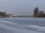 Anfang März 2018 - Eisgang auf der Saale - Saalebrücke