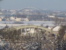 Blick über zwei Brücken in Alsleben