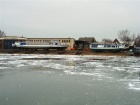 Eisgang im Winter 2007 - die Schiffswerft